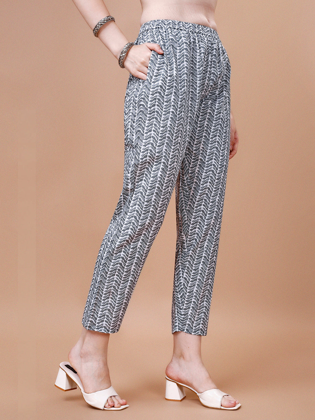 Multicolor Ethnic Motifs Printed Kurta With Pant & Dupatta Set