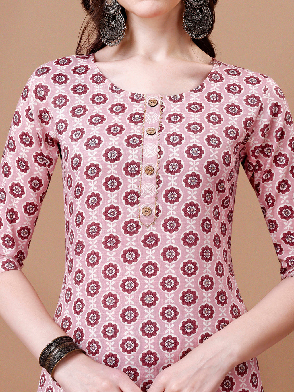 Multicolor Floral Printed Rayon Kurta Set with Pant and Dupatta
