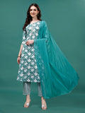 Multicolor floral printed rayon kurta set for casual styling