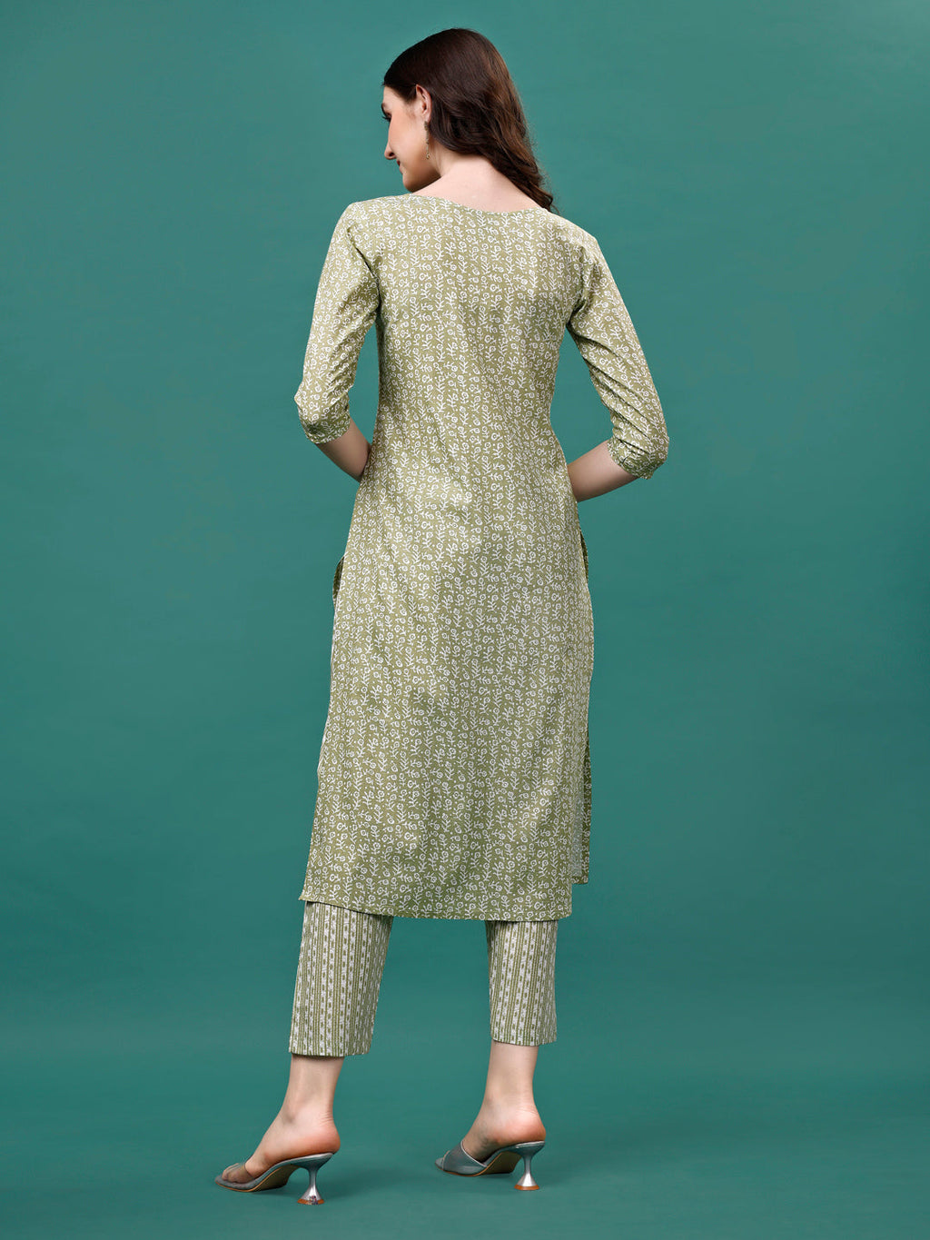 Multicolor Floral Printed Casual Kurta Set with Pant & Dupatta