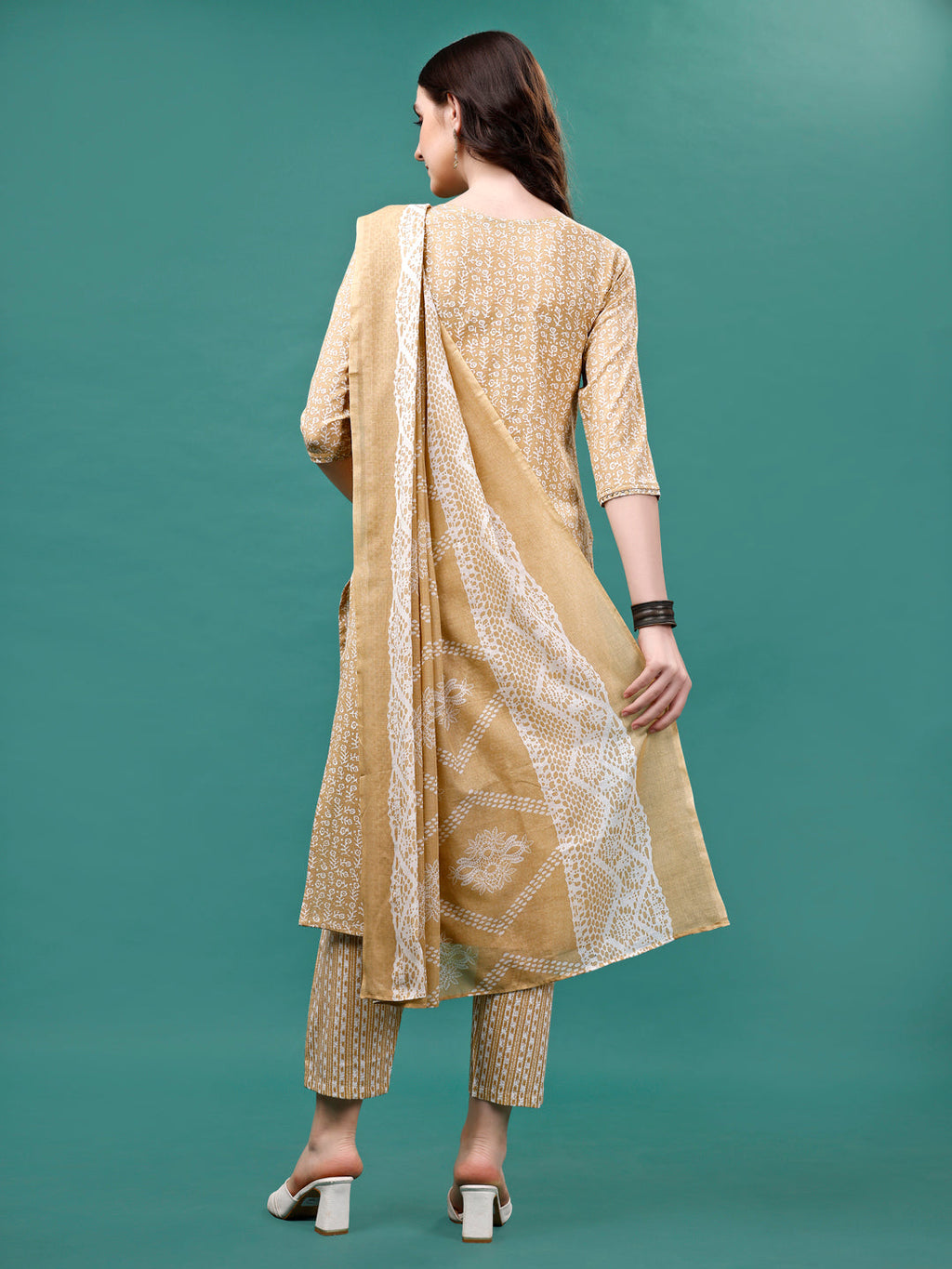Multicolor Floral Printed Casual Kurta Set with Dupatta