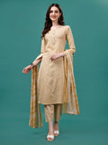 Multicolor floral print casual rayon kurta set with matching bottoms and dupatta