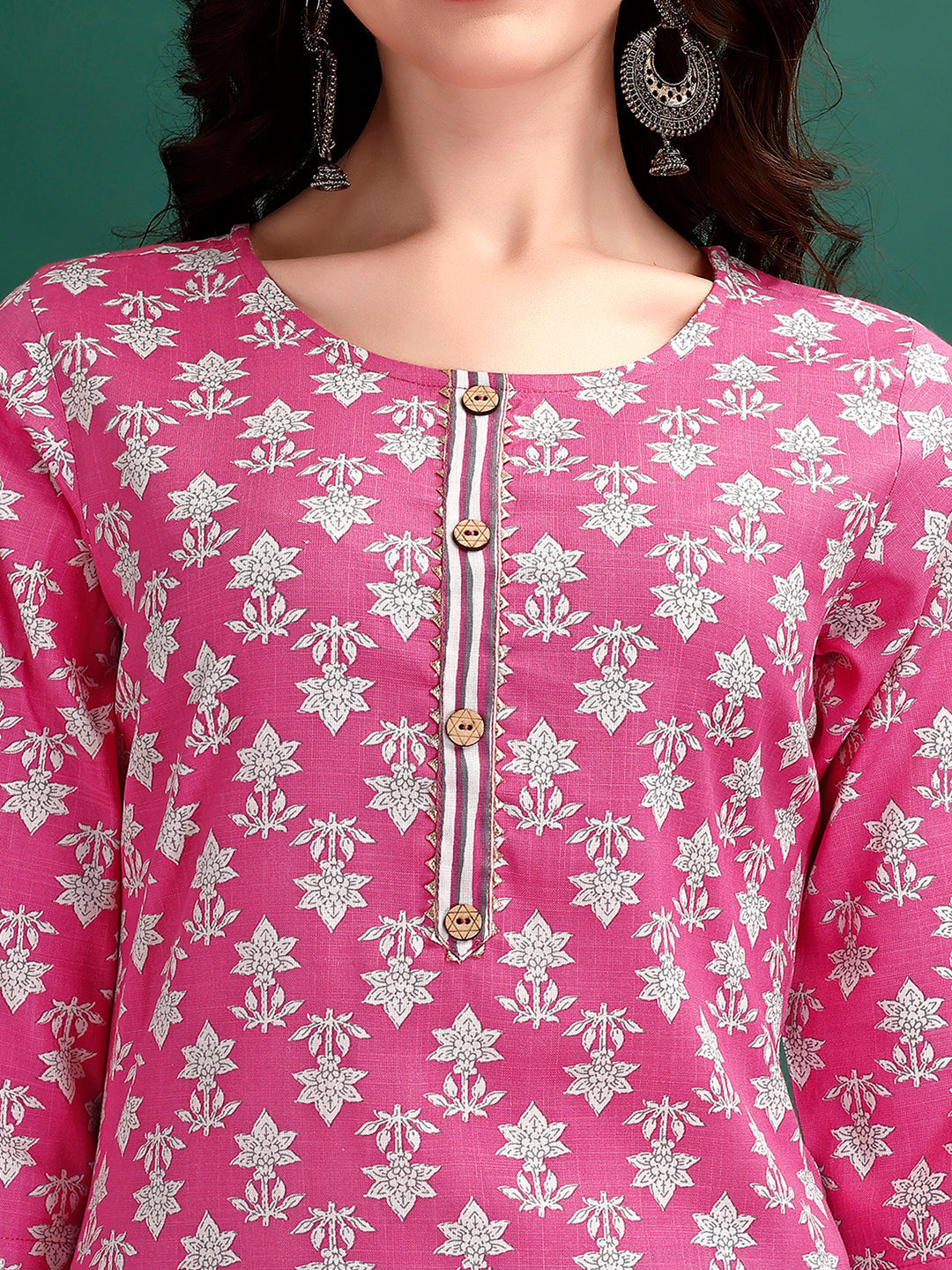 Ethnic Motifs Printed Kurta Set with Matching Pant & Dupatta