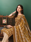 Mustard cotton kurta set with traditional ethnic motif print