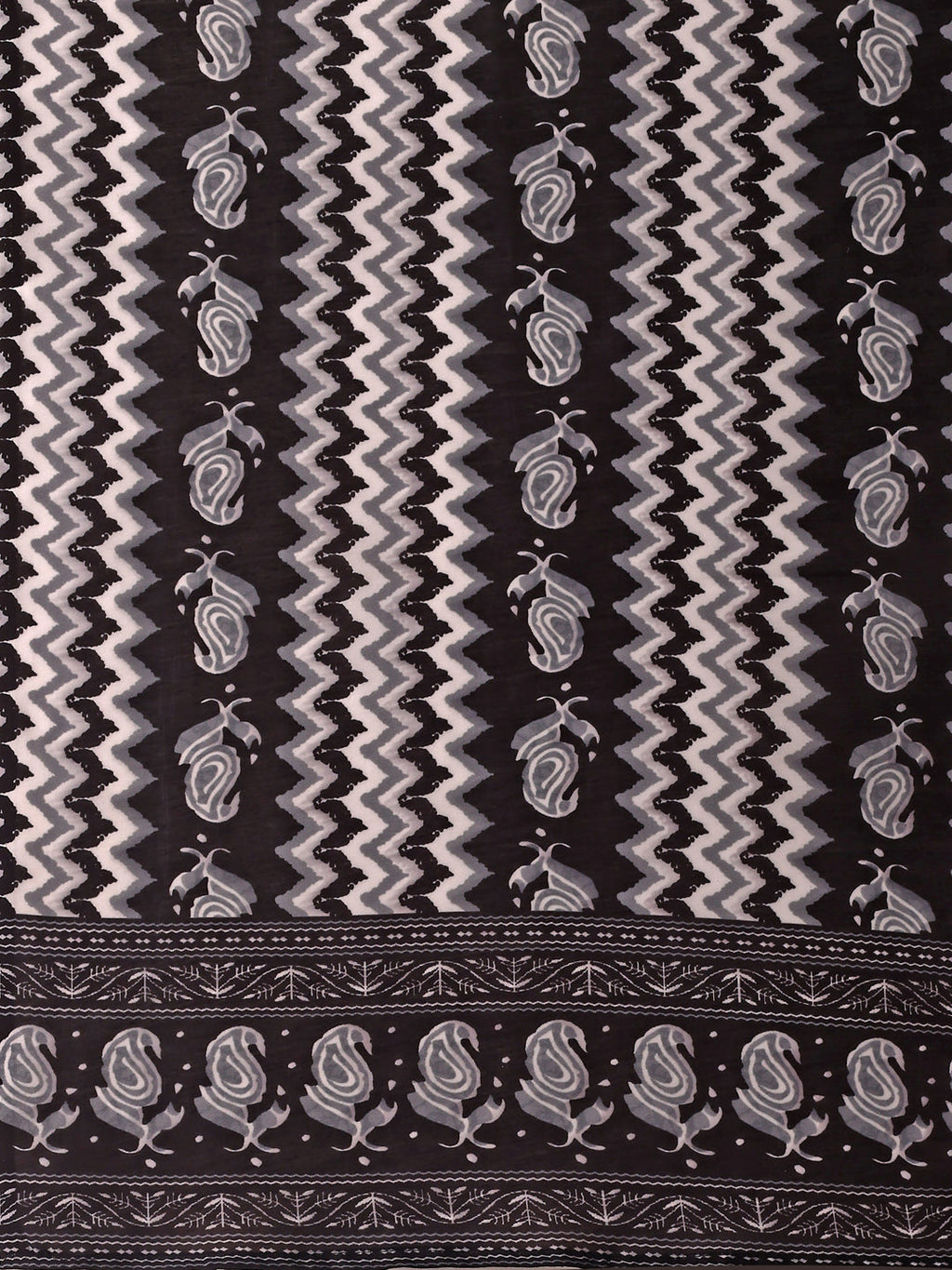 Black Floral Printed Kurta Set with Pant and Dupatta