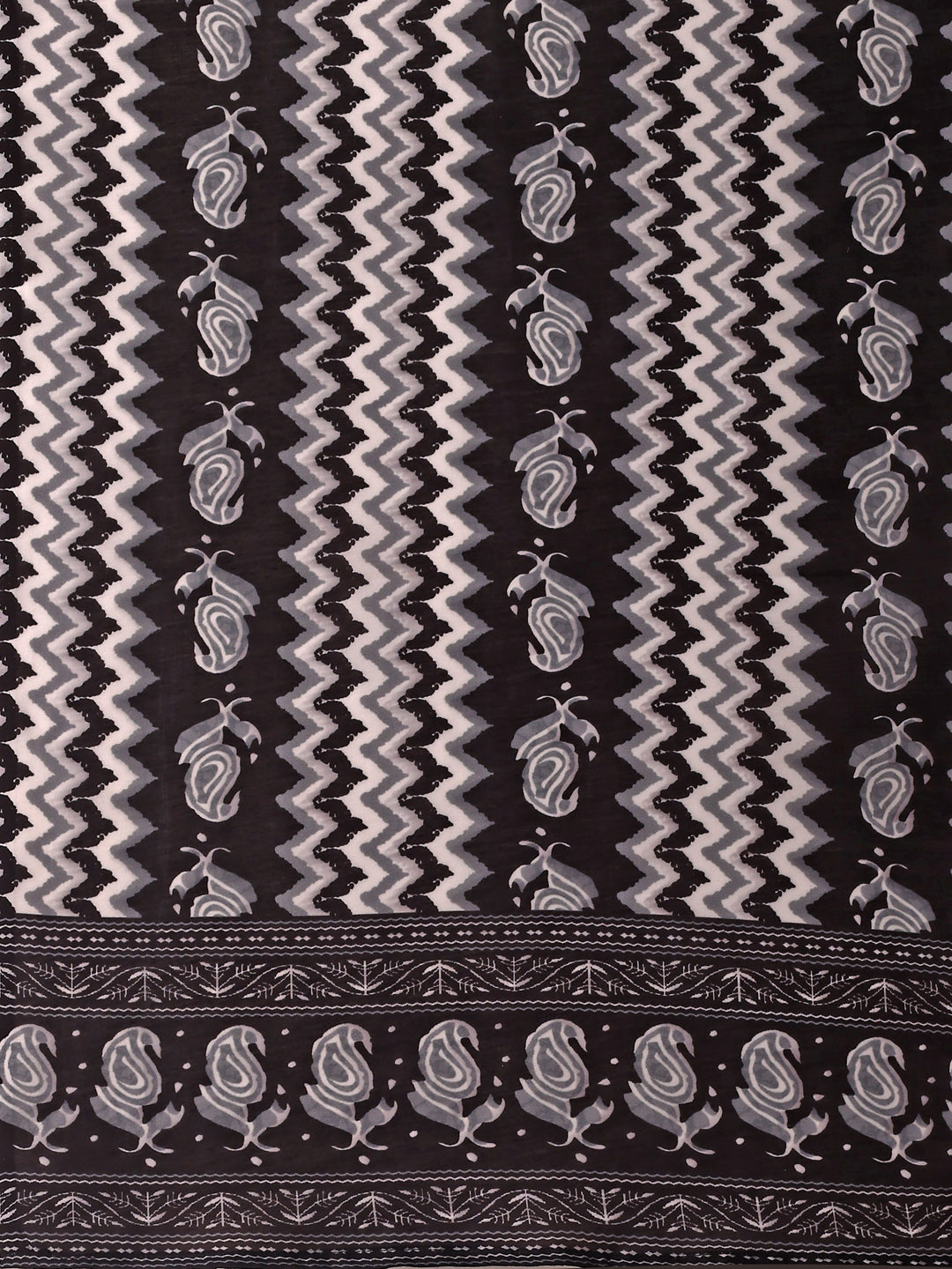 Black Floral Printed Kurta Set with Pant and Dupatta