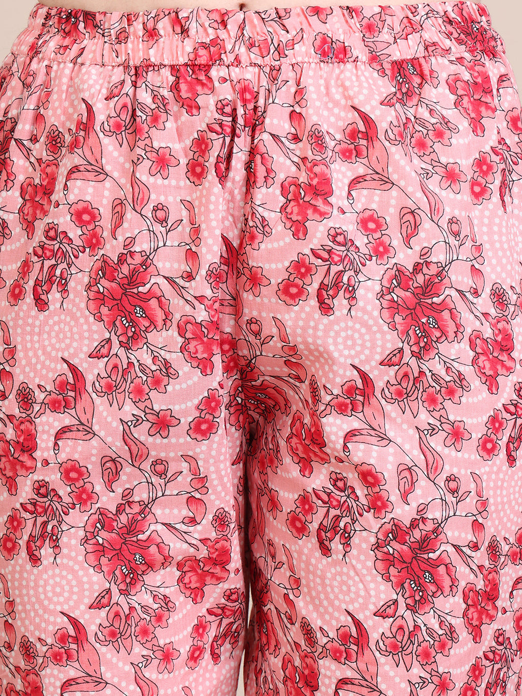 Floral Printed Flared Anarkali Kurta Set with Pant and Dupatta
