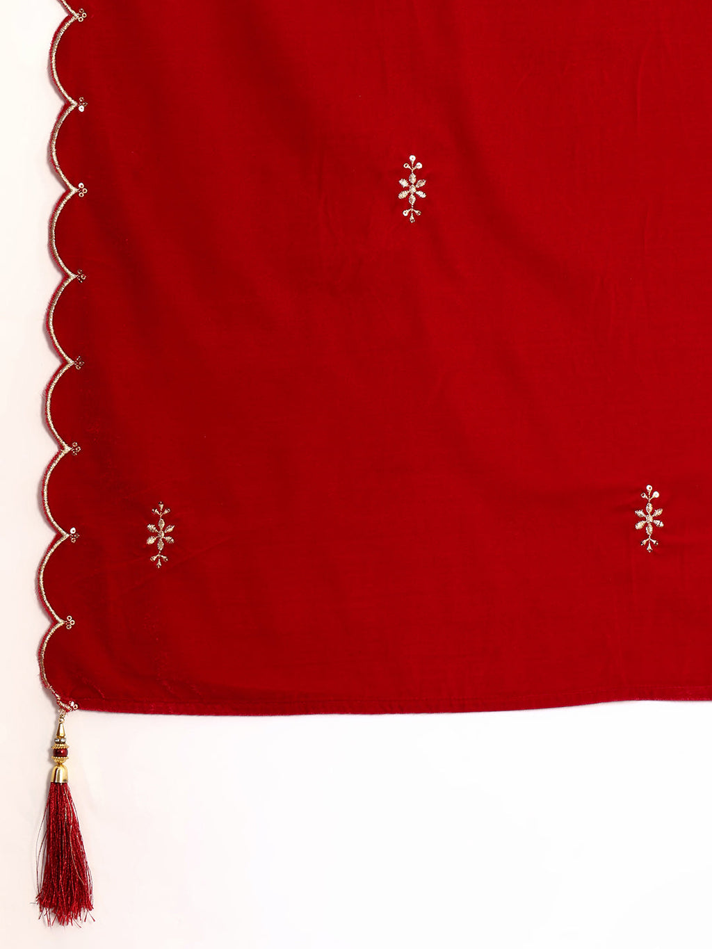 Pink Velvet Embroidered Kurta Set with Pant and Dupatta
