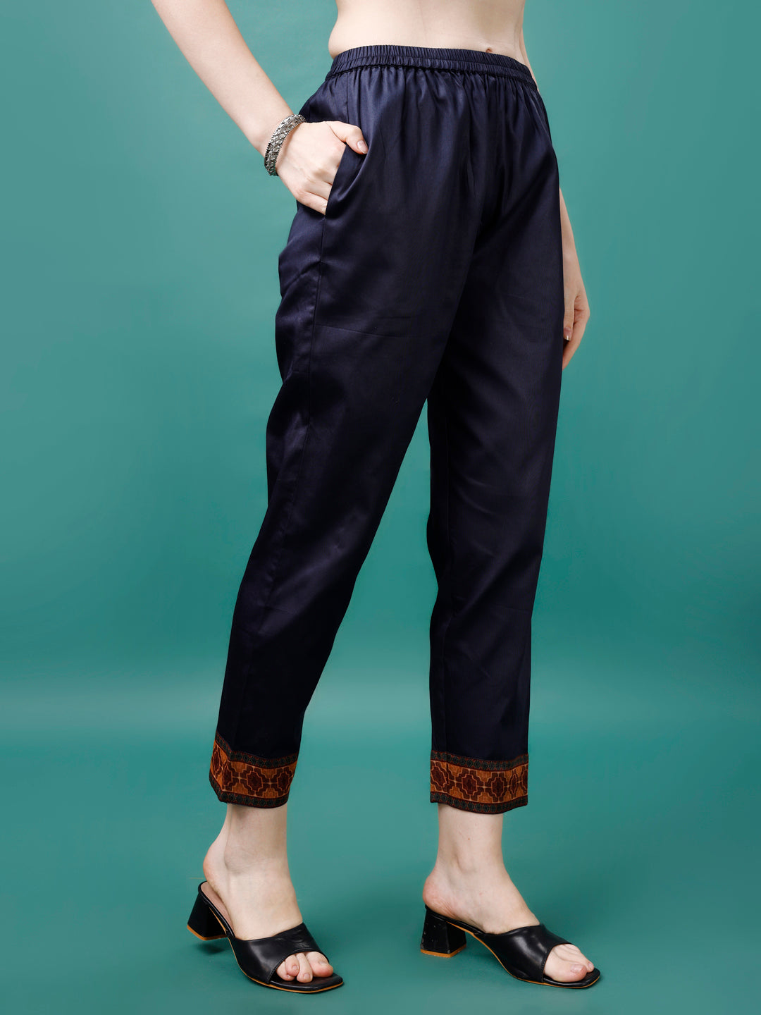 Multicolor Hand Embroidered 3/4 Sleeve Kurta Set