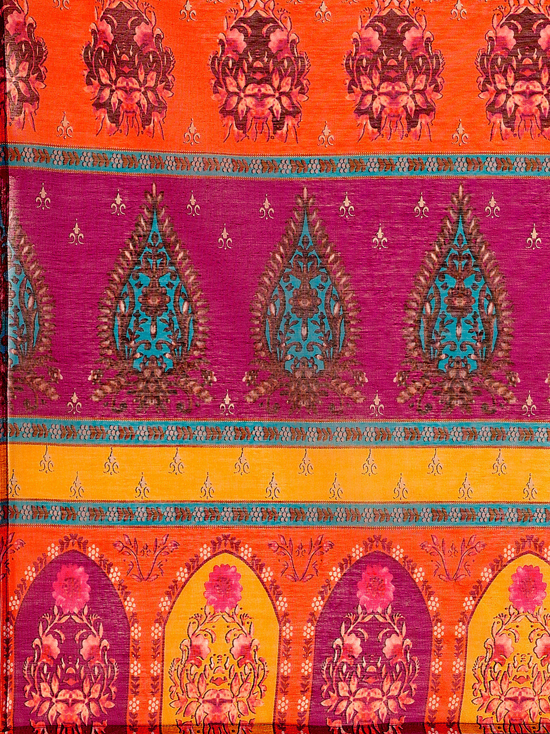 Multicolor Printed & Hand Embroidered Kurta Set with Dupatta