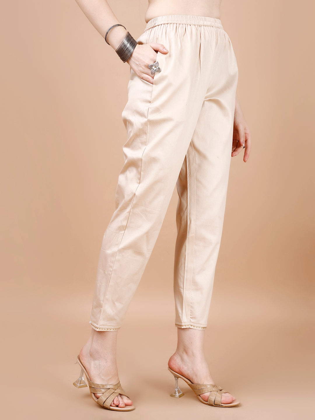 Hand Embroidered Multicolor Muslin Kurta with Pant and Dupatta Set