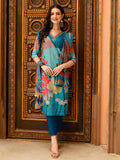 Multicolor embroidered and floral printed kurta with matching pants