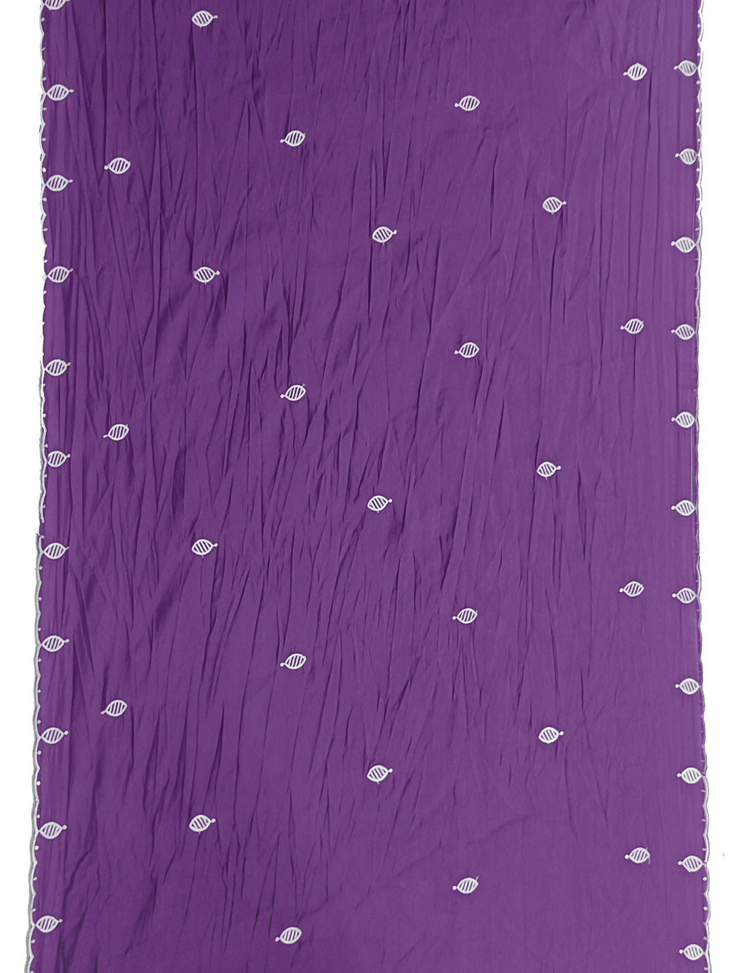 Purple Embroidered Chanderi Kurta Set with Dupatta