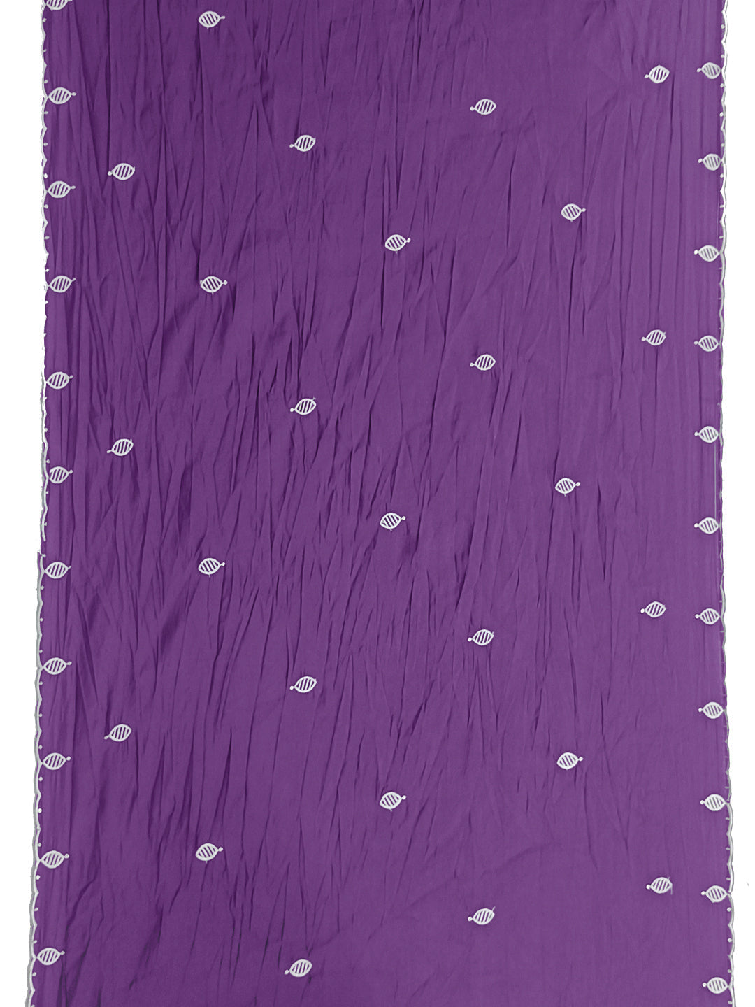 Purple Embroidered Chanderi Kurta Set with Dupatta