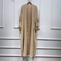 Patchwork Sleeved Cardigan Robe for Women
