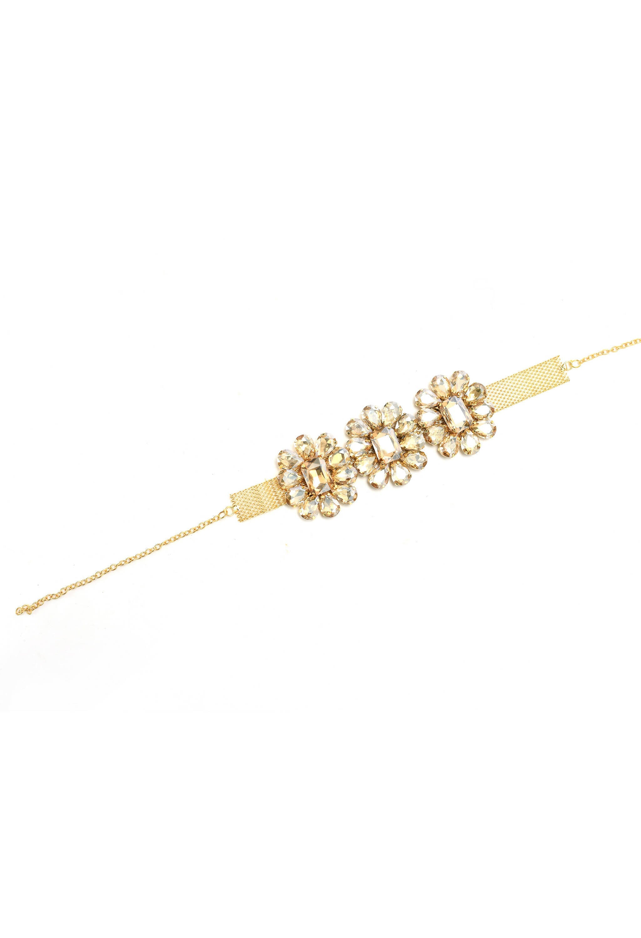 Gold-Polished Stone Choker Necklace for Little Girls and Kids