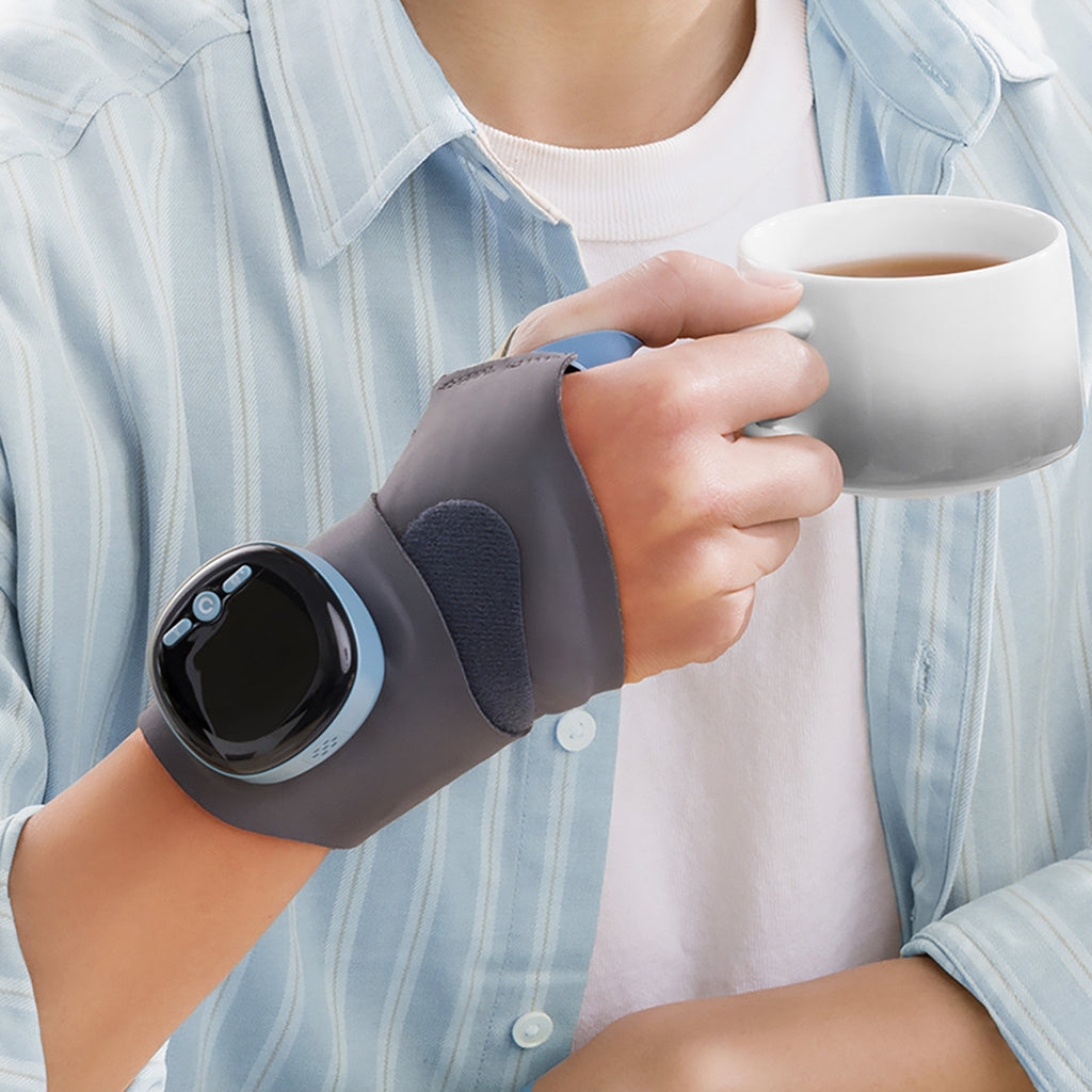 Wireless Electric Wrist Massager with EMS Heat Therapy Support