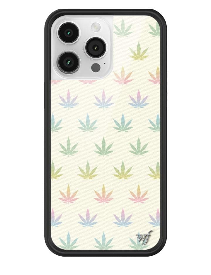 Miss Mary Jane iPhone case with desert gradient colors and a silver WF logo emblem