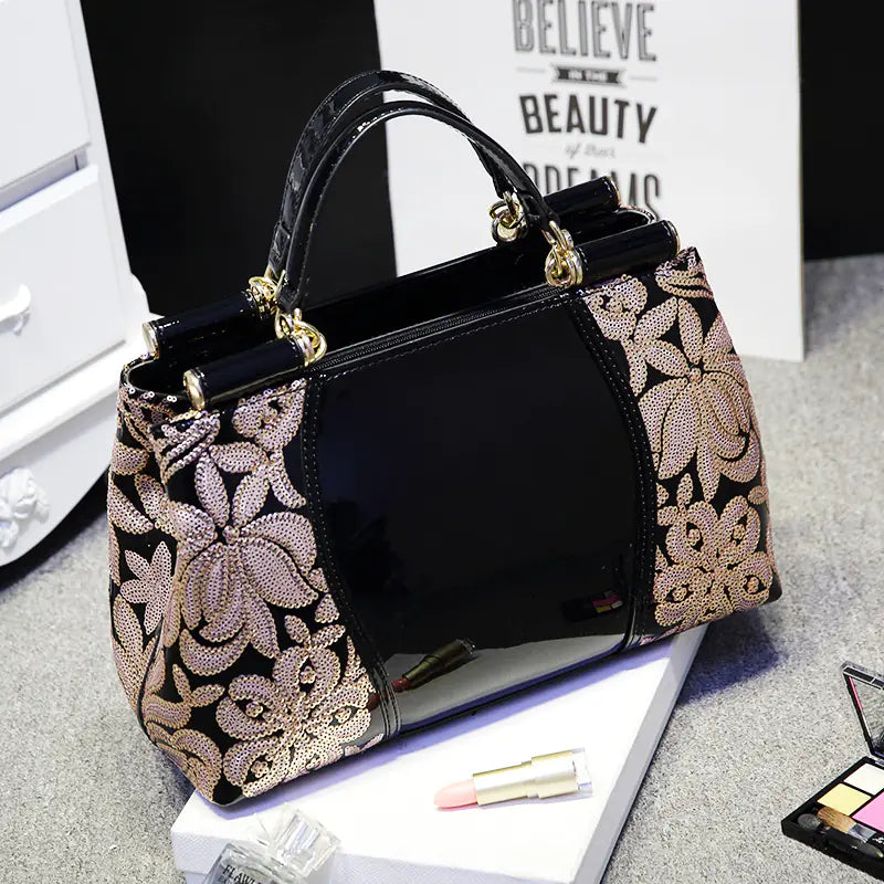 Genuine Leather Handbag for Middle-aged Women