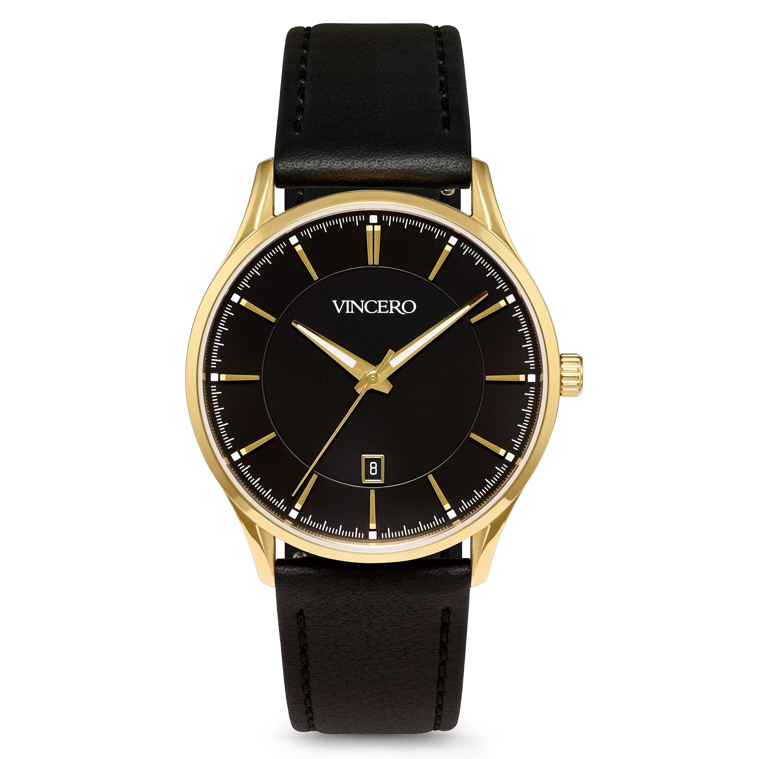 The Kairos II watch in Gold Onyx featuring 38mm case and elegant dial