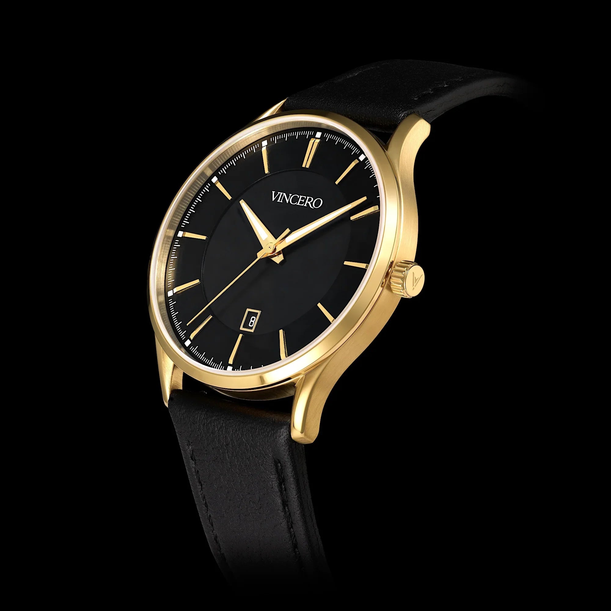 The Kairos II Watch - Gold Onyx 38mm Minimalist Design