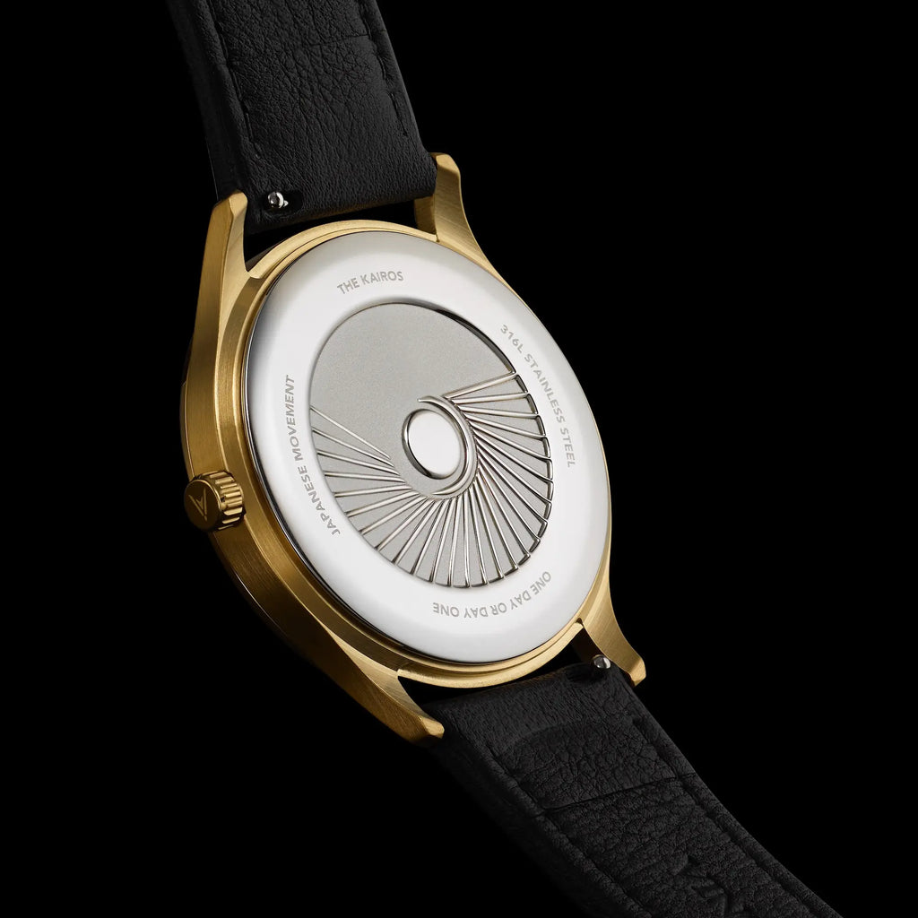 The Kairos II Watch - Gold Onyx 38mm Minimalist Design