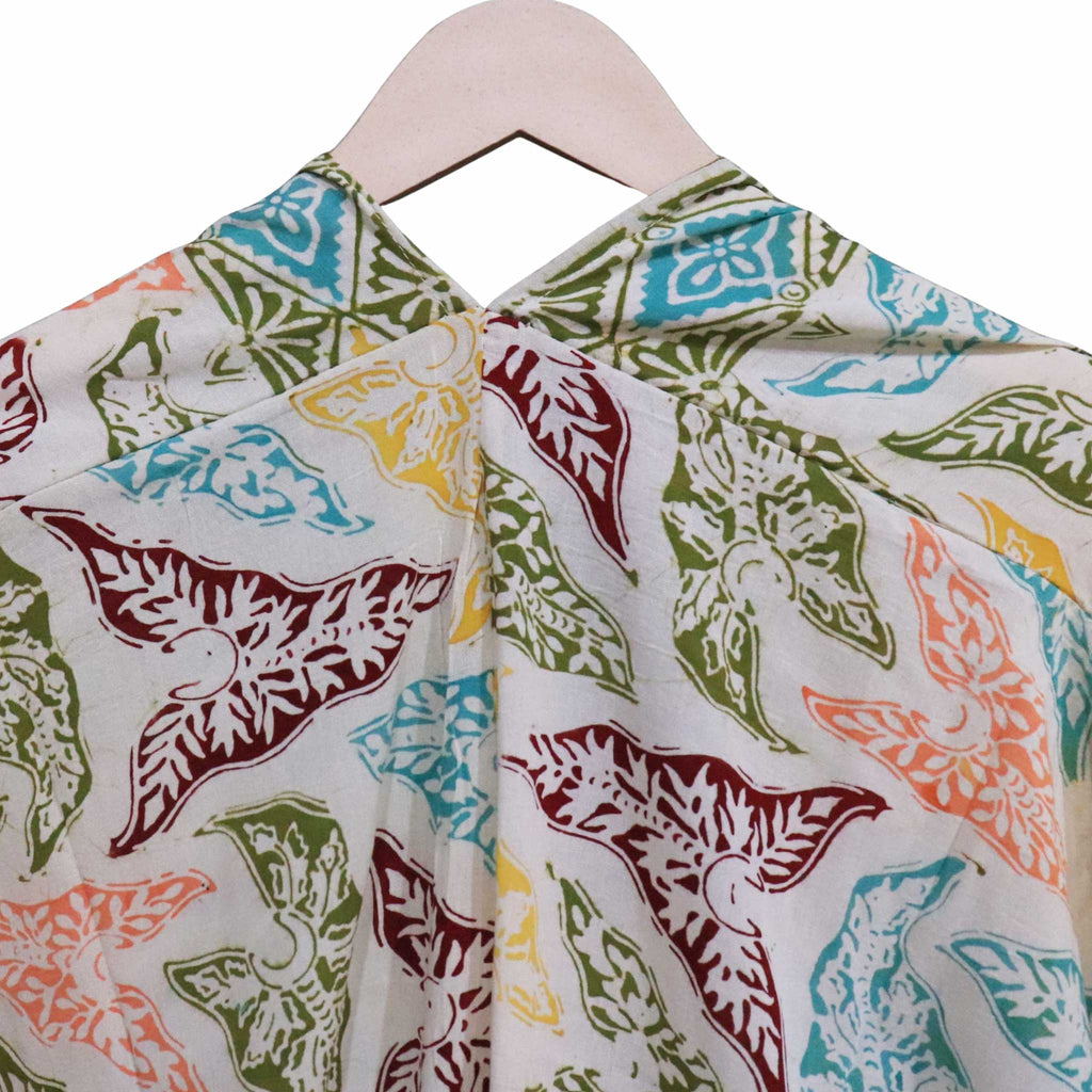 Hand Dyed Batik Kaftan Dress 100% Soft Cotton Material, Maxi, Long, Tropical Tapestry Dress, Caftan