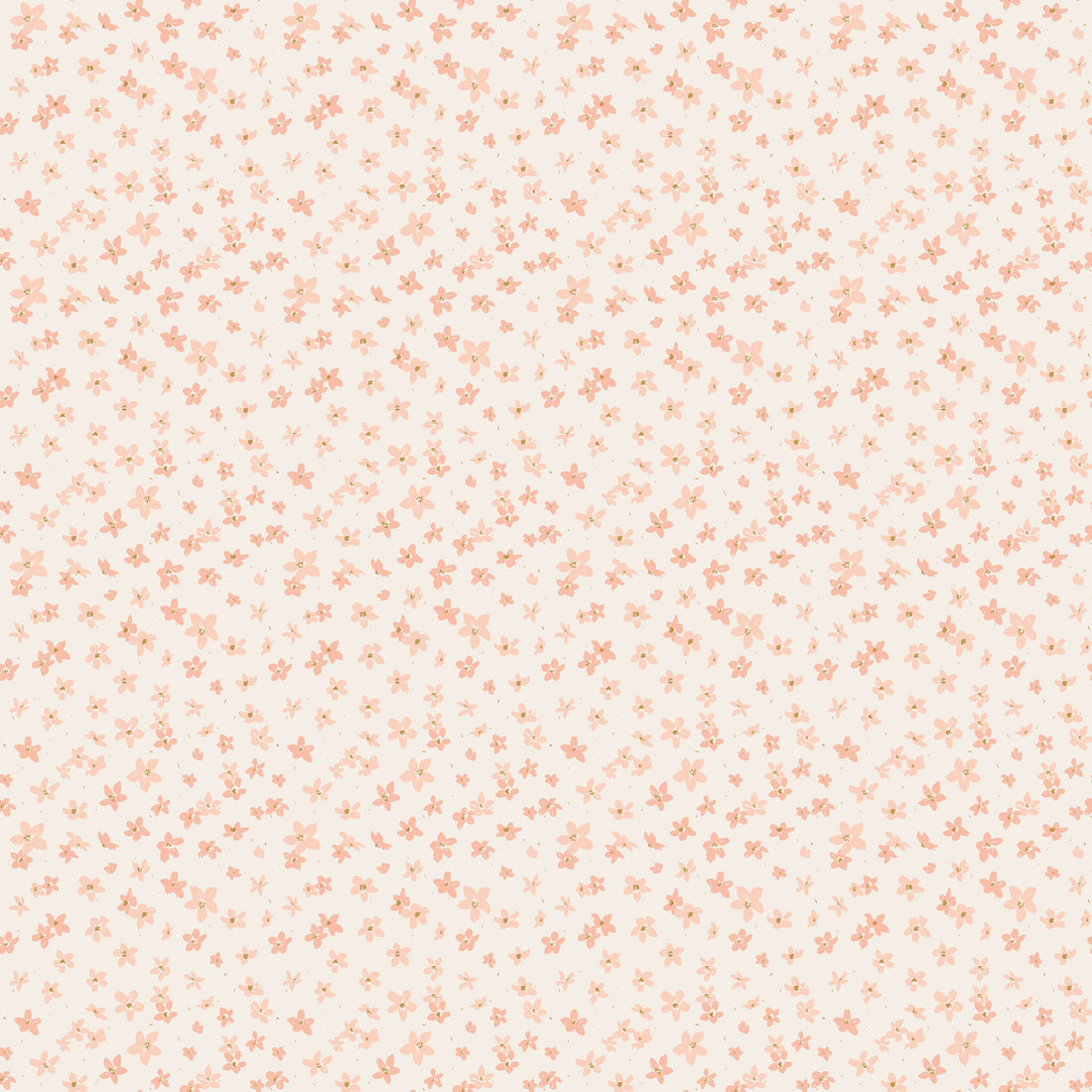 Kaye Floral Removable Wallpaper in Blue and Peach