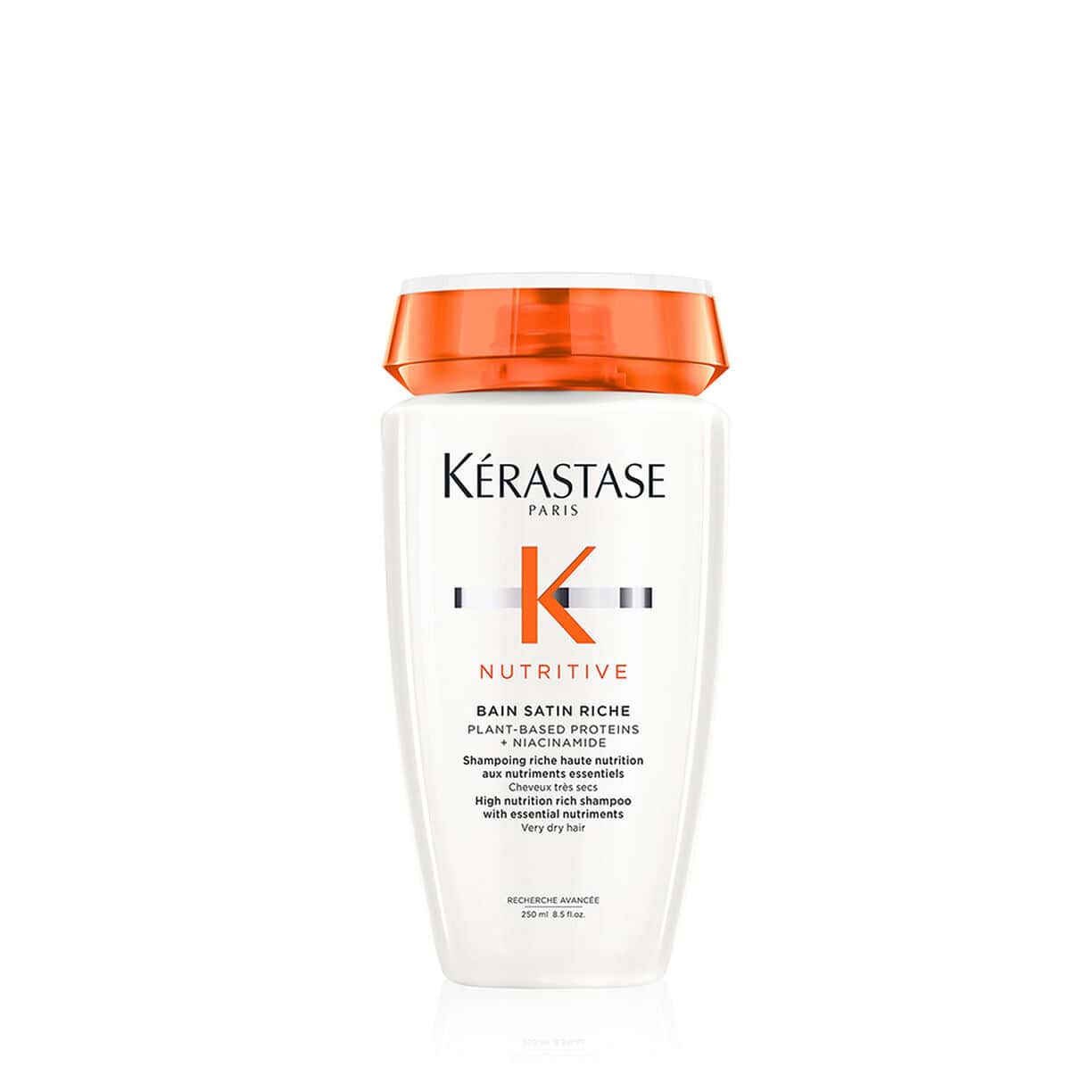 Kérastase Nutritive Bain Satin Riche white and orange shampoo bottle 250ml