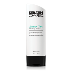 Keratin Complex Smoothing Shampoo bottle for frizz-free hair