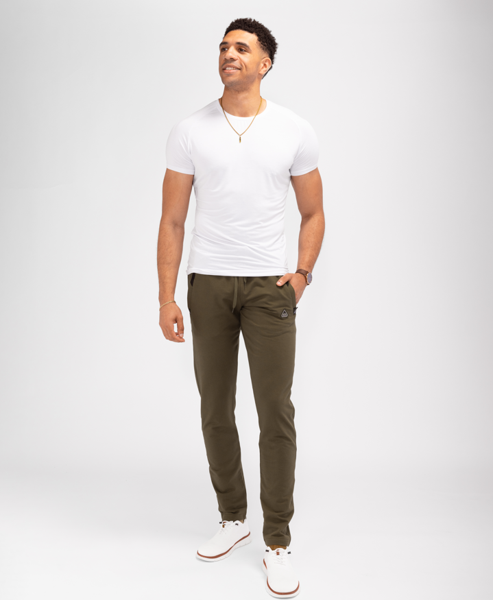 Navy Blue Athletic Tapered Jogger Pants for Tall Men - Image 11