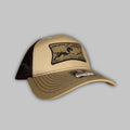 Hop it Drops Rabbit Trucker Hat - Orange & Brown Snapback