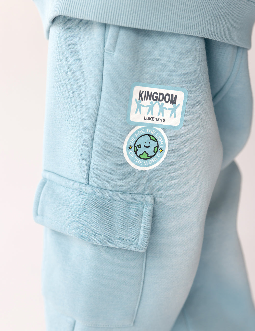 Kids' Cargo Sweatpants: Oversized Comfort & Drawcord-Free Design