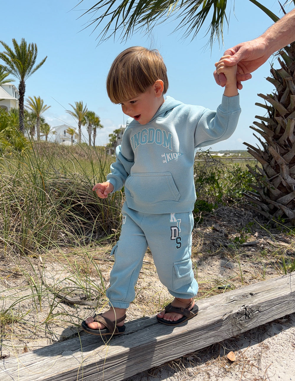 Kids' Cargo Sweatpants: Oversized Comfort & Drawcord-Free Design
