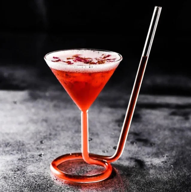 Rotating Martini Cup, Spiral Vampire Cocktail Glass