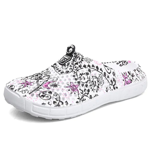 Women Summer Butterfly Print Clogs Lightweight Beach Shoes - Image 6