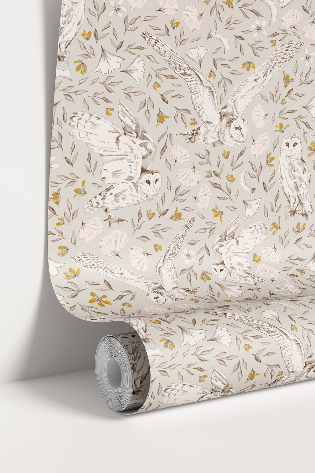 Artemis Removable Wallpaper in Beige, Ochre-Yellow and Brown