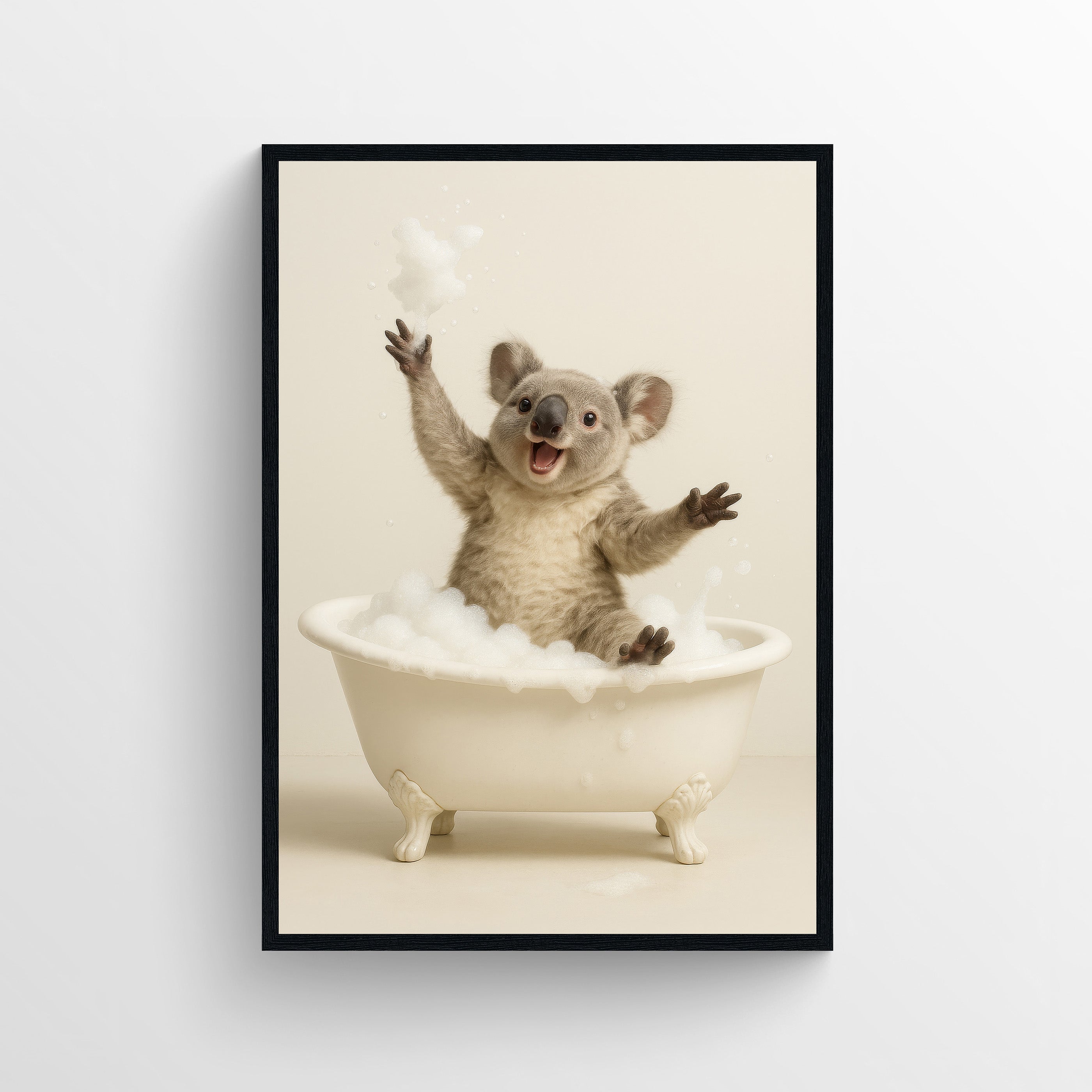 Koala Animal Bathroom Tub Poster