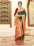 Shree Shyam Fashion Silk Blend Dark Green Saree