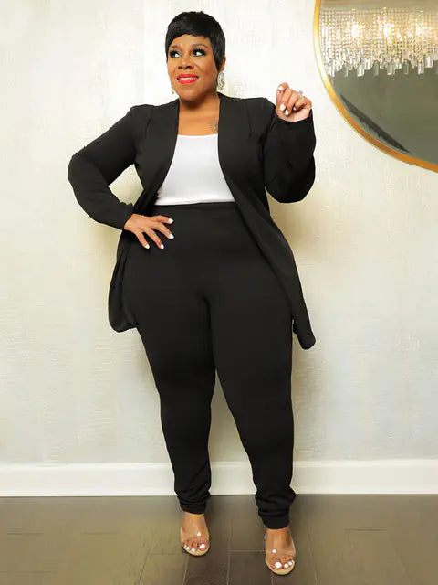 Women's Matching Blazer and Leggings Two-Piece Set - Image 10