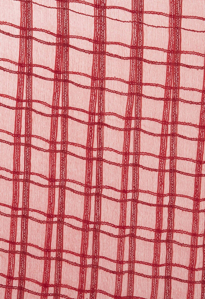 Red Cotton Square Dupatta - Lightweight Breathable Kota Fabric