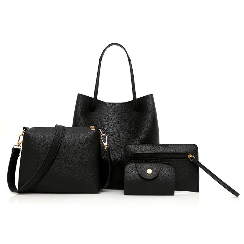 Fashionable 4-Piece Bucket Tote Bag Set (New Arrival)