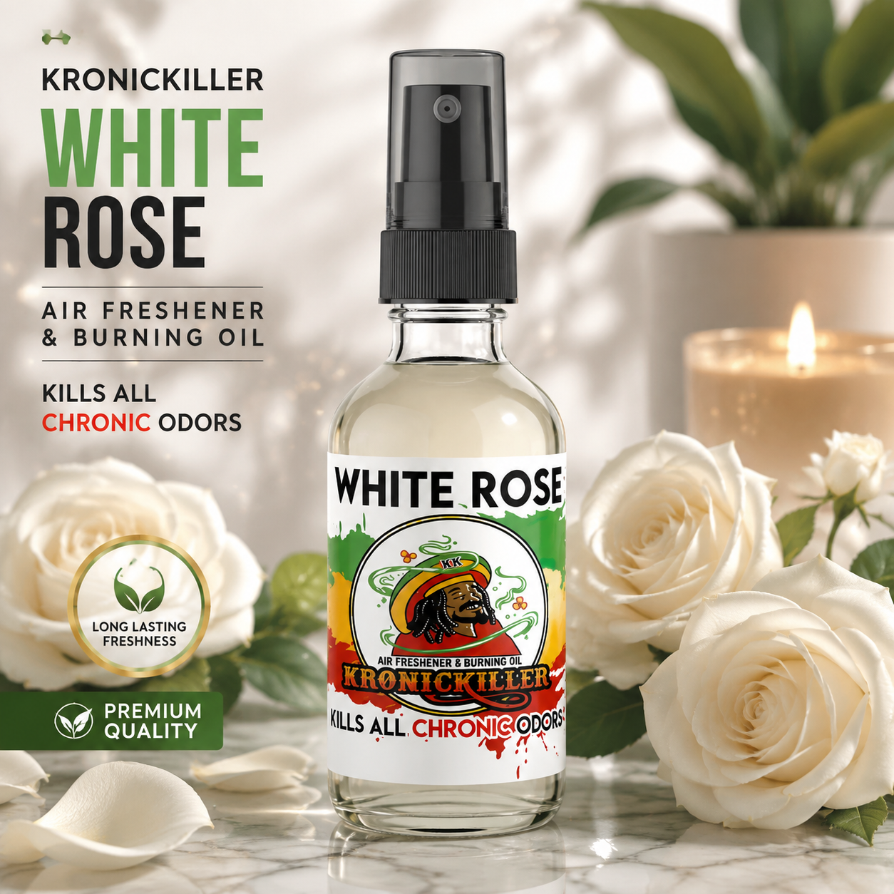 Kronickiller White Rose Air Freshener & Burning Oil