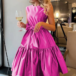 Fashionable Women's Sleeveless Round Neck Dress