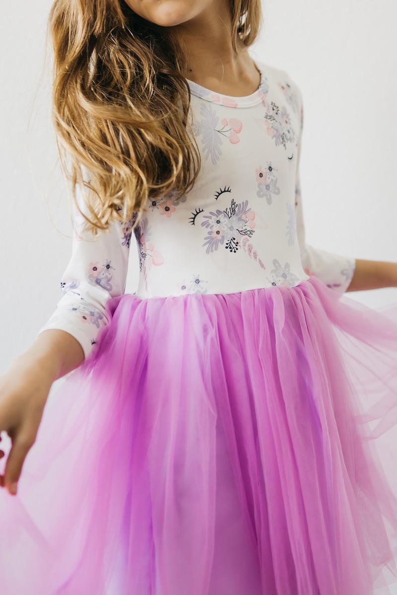 Lilac Unicorn Dream L/S Tutu Dress