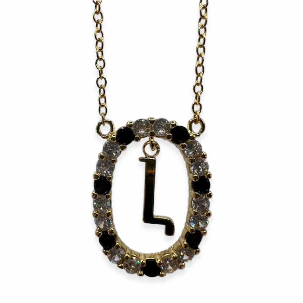 Armenian Alphabet Initial Necklace – Gold-Plated with Zircon
