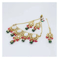 Dista handcrafted Kundan stone necklace set with gold-plated finish