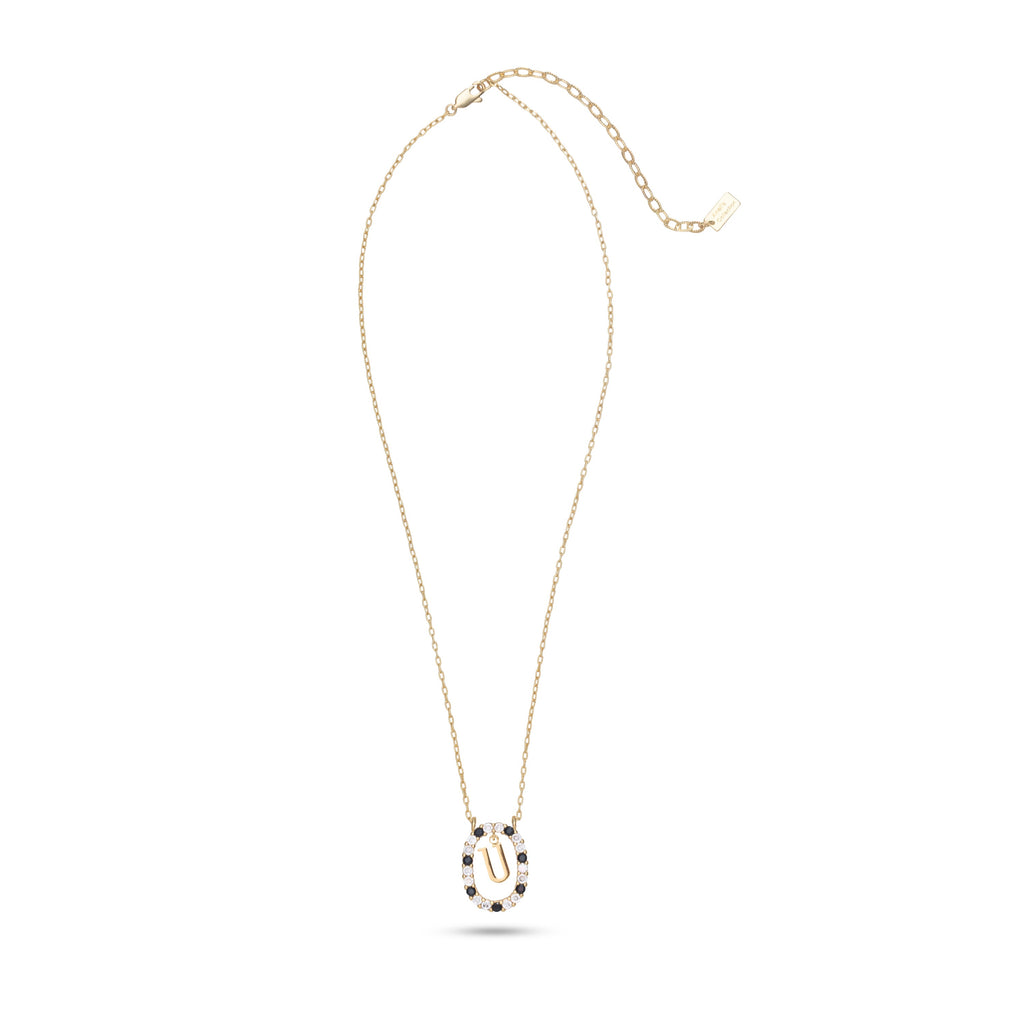Armenian Alphabet Initial Necklace – Gold-Plated with Zircon