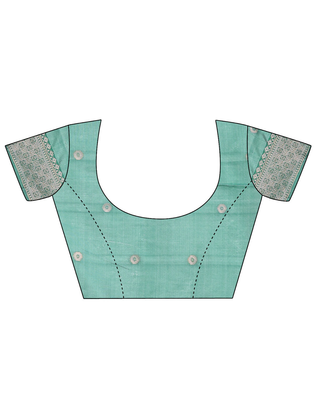 Women's Yellow Linen Cotton Saree with Green Blouse