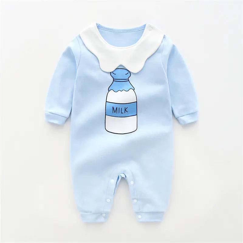 Soft Cotton Long Sleeve Baby Bodysuit